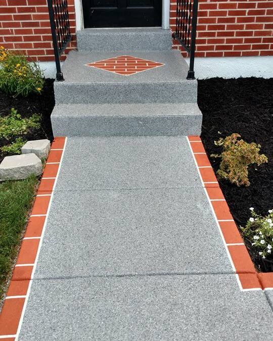 Elkton Concrete Repaired and Decorated with Graniflex and Border